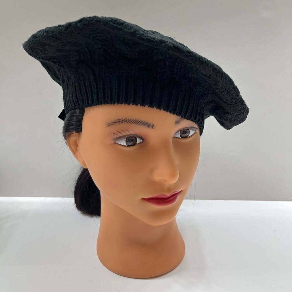 Hat - Jill Knitted Beret -Women's/ Gender Neutral  Black - NWT - Style 5010